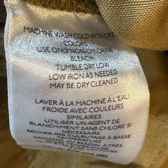 Anthropologie Olive Green Cargo Parachute Pants Size 26 Contrast Pockets Cotton - Picture 9 of 10